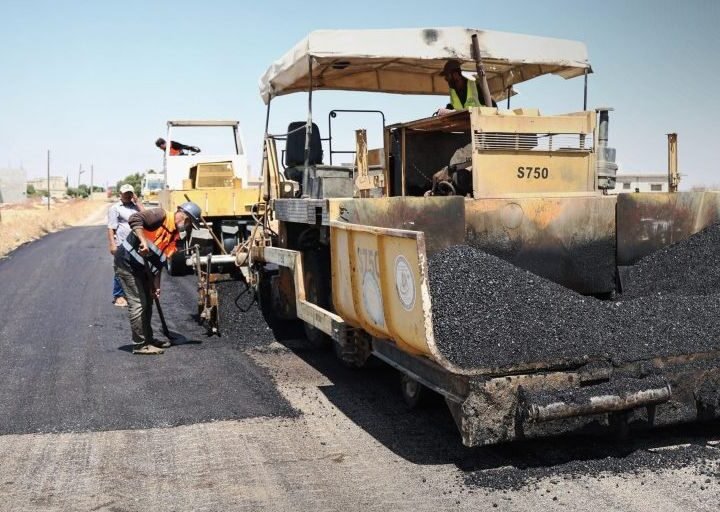 עבודות תשתית לשיקום כביש אל-חראכ–נאחתה שבמחוז דרעא