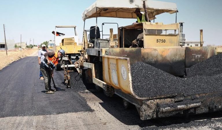 עבודות תשתית לשיקום כביש אל-חראכ–נאחתה שבמחוז דרעא