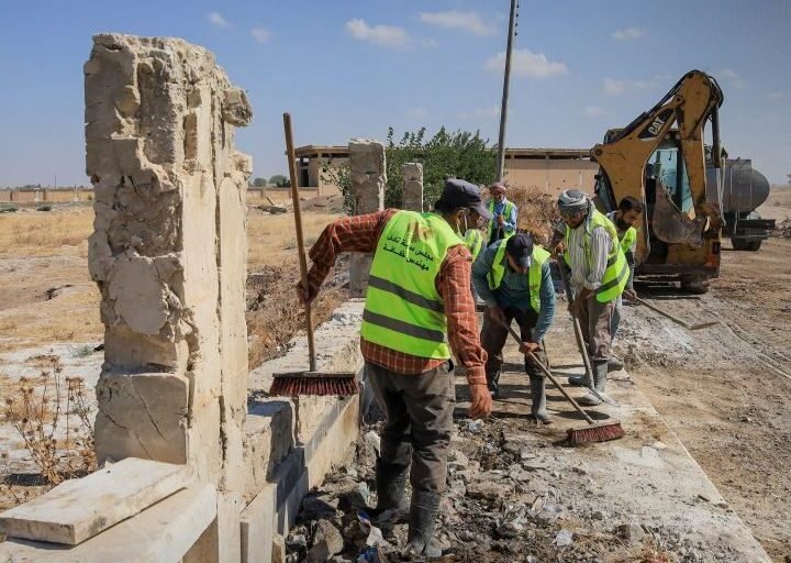 עיריית תדף שבמחוז חלב החלה בשיקום המגרש הספורטיבי העירוני