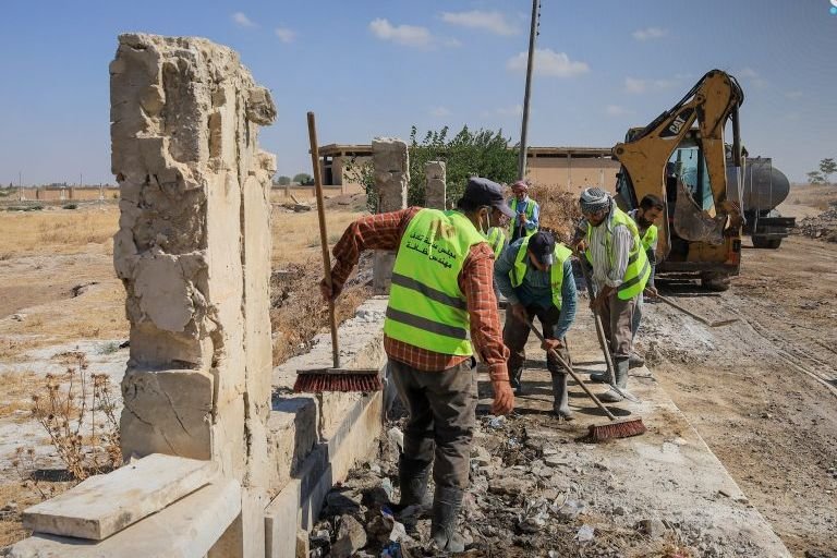 עיריית תדף שבמחוז חלב החלה בשיקום המגרש הספורטיבי העירוני